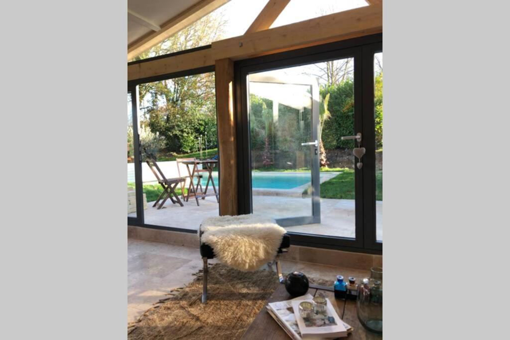 Cottage Normand Avec Sa Grande Piscine Chauffee Toute L Annee Sur Parc Arbore Et Clos En Plein Coeur De La Campagne Adapte Aux Kids Et Dog Friendly Saint-Antonin-de-Sommaire Exteriör bild